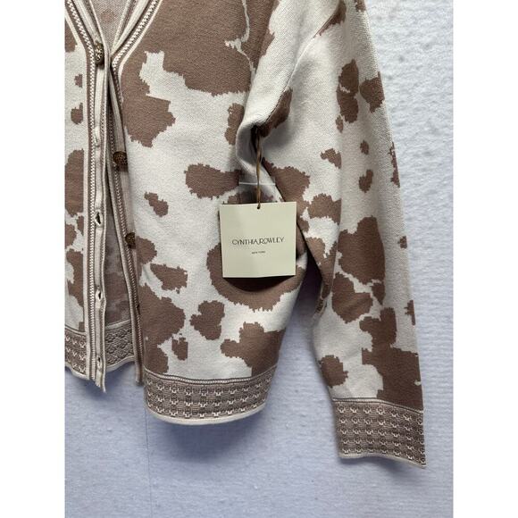 Cynthia Rowley NWT Women Cardigan Button Up Sweater L Thick and Soft! Career - Picture 2 of 11